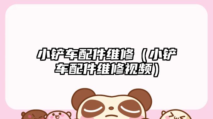 小鏟車配件維修（小鏟車配件維修視頻）