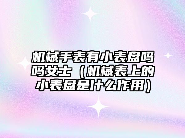 機械手表有小表盤嗎嗎女士（機械表上的小表盤是什么作用）
