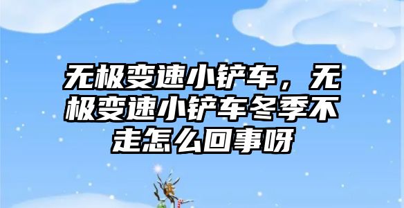無極變速小鏟車，無極變速小鏟車冬季不走怎么回事呀