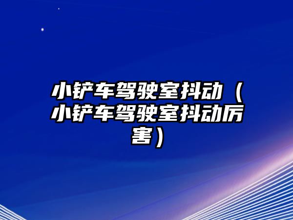 小鏟車駕駛室抖動（小鏟車駕駛室抖動厲害）