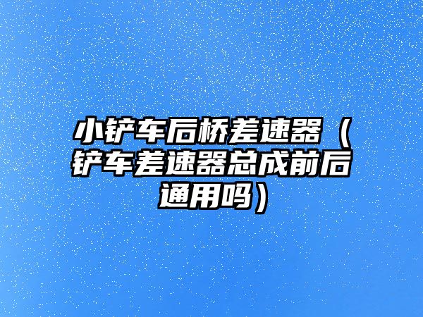 小鏟車后橋差速器（鏟車差速器總成前后通用嗎）