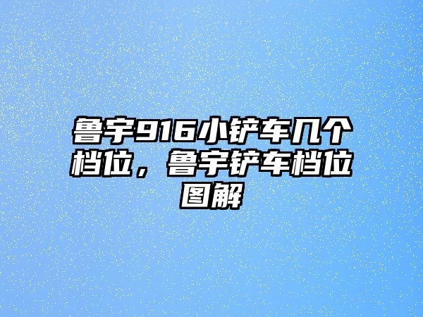 魯宇916小鏟車幾個檔位，魯宇鏟車檔位圖解