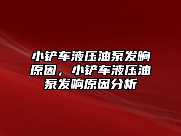 小鏟車液壓油泵發(fā)響原因，小鏟車液壓油泵發(fā)響原因分析
