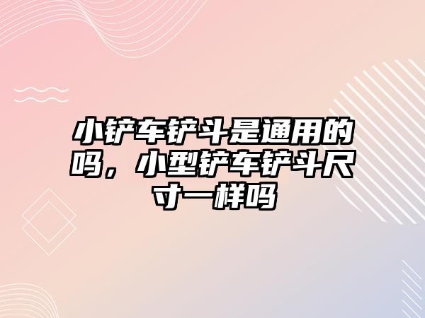 小鏟車鏟斗是通用的嗎，小型鏟車鏟斗尺寸一樣嗎