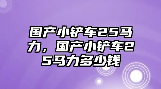 國產小鏟車25馬力，國產小鏟車25馬力多少錢