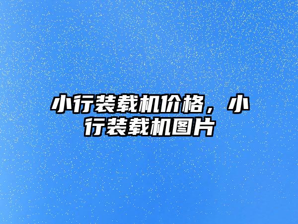 小行裝載機價格，小行裝載機圖片