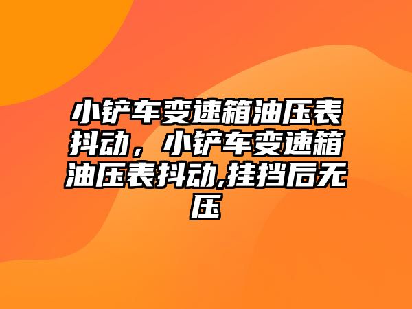 小鏟車變速箱油壓表抖動，小鏟車變速箱油壓表抖動,掛擋后無壓