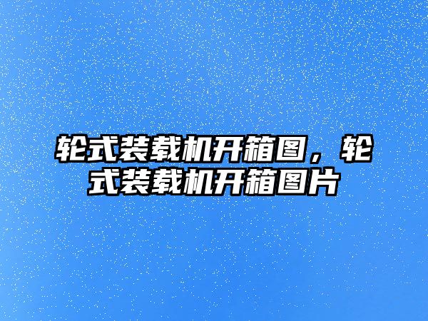 輪式裝載機(jī)開(kāi)箱圖，輪式裝載機(jī)開(kāi)箱圖片