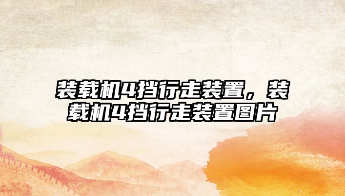 裝載機4擋行走裝置，裝載機4擋行走裝置圖片